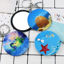 custom design pop souvenir keychain wholesale,felt named blank print promotional gift keychain ,mirror key chain